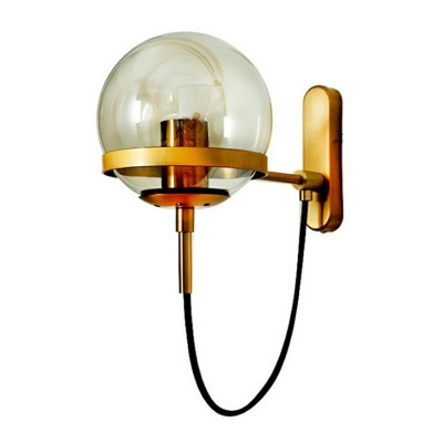 Industrial Iron Wall Light 9 Inchs Height 1 Light Wall Suspender Globe Shade for Warehouse Barn
