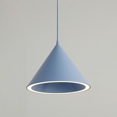 Modern Minimalist Hanging Lamp Aluminum Terrazzo Tapered LED Mini Lighting Pendant in Warm Light