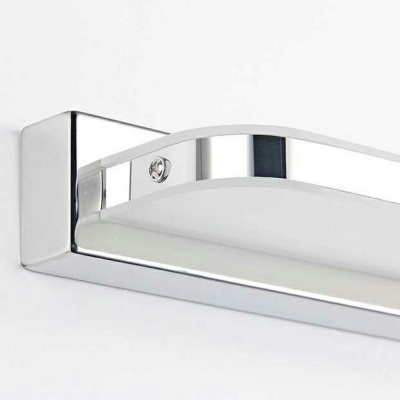 Modern Style Silver LED Wall Mounted Vanity Lights Fixtures Acrylic Bathroom Lighting