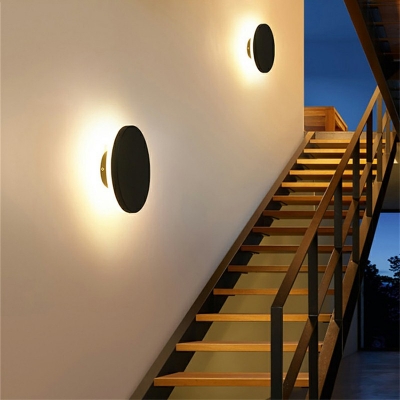 Modern Style Wall Light LED Fixture Not Dimmable Ambient Eclipse LED Wall Sconce in Warm Light for Bedroom