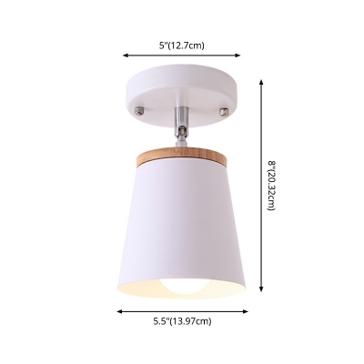 Trapezoid Living Room Ceiling Lamp Metal 1 Light Modern Style Flush Mount Light 8 Inchs Height