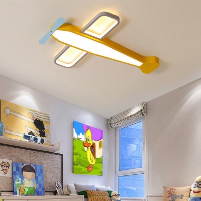 1 LED Light Creative Ceiling Light Acrylic Plane Shade Flush Mount Ceiling Fixture for Children Bedroom
