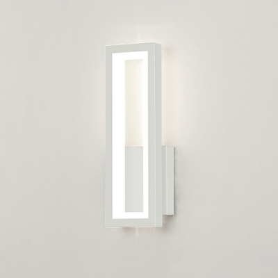 Aluminum Rectangle Wall Light Sconce Simple 2 Inchs Wide Wall Lamp Fixture