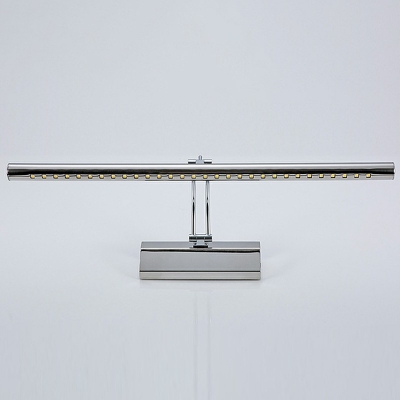 Silver Acrylic LED Vanity Light Stainless Steel Swing Arm Design Makeup Mirror Lamp in Bathroom