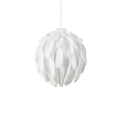 Arcylic Pine Cones Shade Pendant Nordic Living Room White 1-Head Hanging Lamp