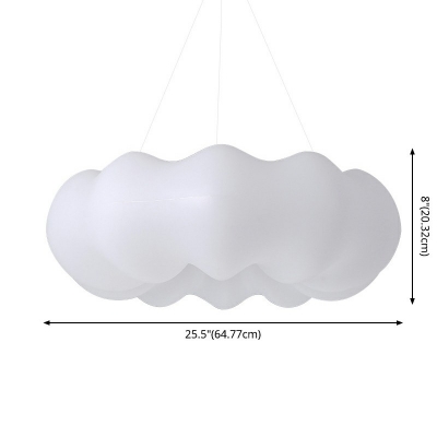 Contemporary White Hanging Light Cloud Arcylic Chandelier for Restaurant Bedroom