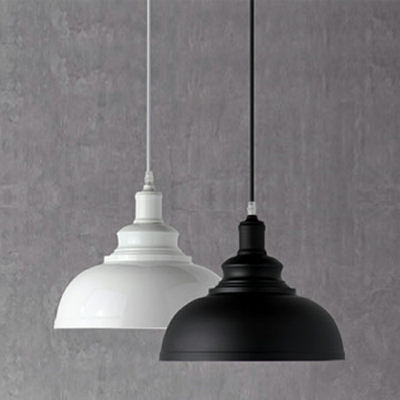 Industrial Single Light Dome Shade Metal Pendant Lighting for Kitchen Bar