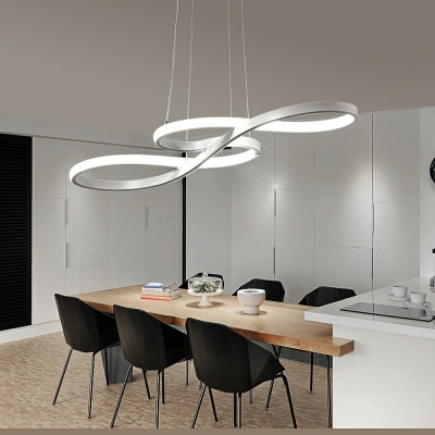 Metal Music Note Chandelier Modern style 29.5 Inchs Length Dining Table Creative Simple Pendant Lamp