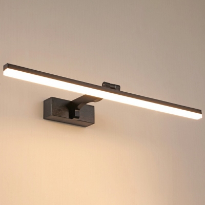 Modern Black Finish Linear Acrylic LED Vanity Mirror Light for Bathroom