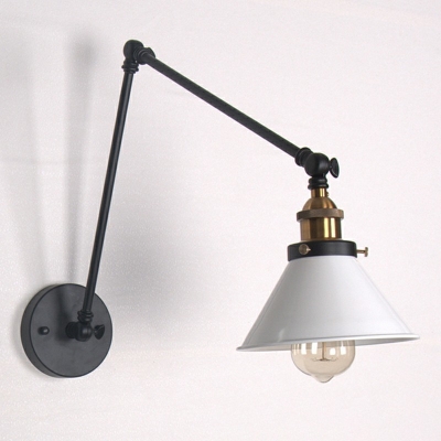 Vintage Single Light 7 Inchs Wide Adjustable Wall Bracket for Bedroom Study Room