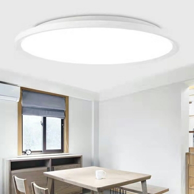 White Round Flushmount Simple Acrylic LED Flush Mount Ceiling Light for Living Room