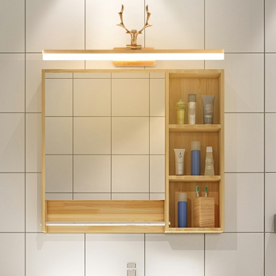 Acrylic Shade Modern LED Vanity Mirror Light Bathroom Golden Antlers Vanity Sconce Lights