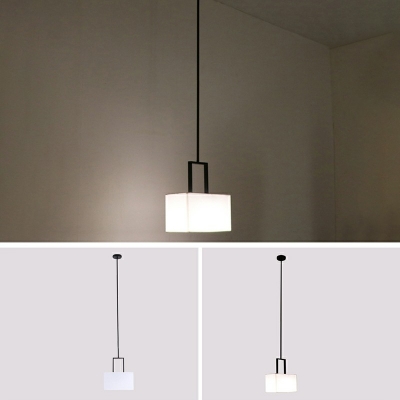 Black Fabric Pendant Lighting Macaron 13.5 Inchs Height Single Head Suspension Light for Dining Room