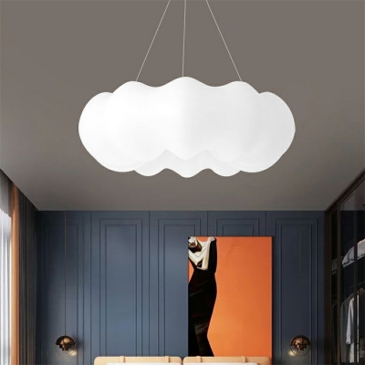 Contemporary White Hanging Light Cloud Arcylic Chandelier for Restaurant Bedroom