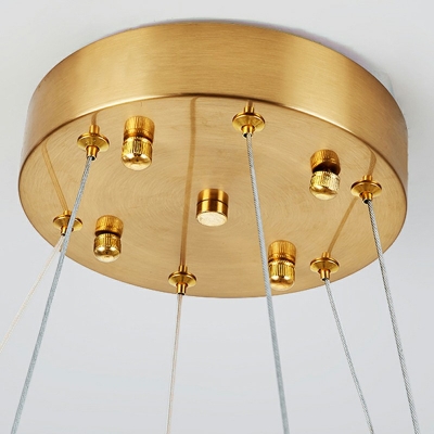 Modern Chandelier Lighting Crystal Glass Drop Shaped Pendant Hanging Lights for Dining Room