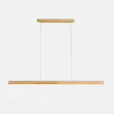 Modern Wood Pendant Light Linear Ceiling Fixture 39