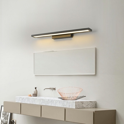 Rectangular Wall Light with Acrylic Diffuser Nordic Metal Integrated Led Vanity Light for Bathroom