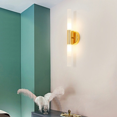 Antifogging Wall Light Bright LED 16 Inchs Height Bathroom Coffee Bar Lighting with Glass Shade
