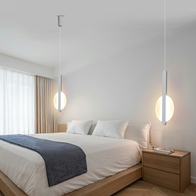 Postmodern Studio Pendant Round and Oval Shade Metal Crossed LED Hanging Lamp