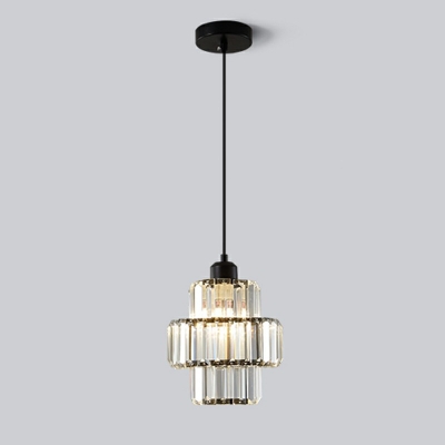 Stunning Pendant Light Embedded with Clear Crystal for Bedroom Dining Room