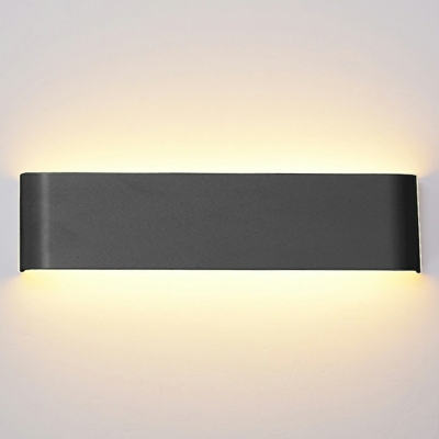 Ultrathin Rectangle LED Wall Sconce Minimalist Aluminum Wall Mounted Lamp in White Light