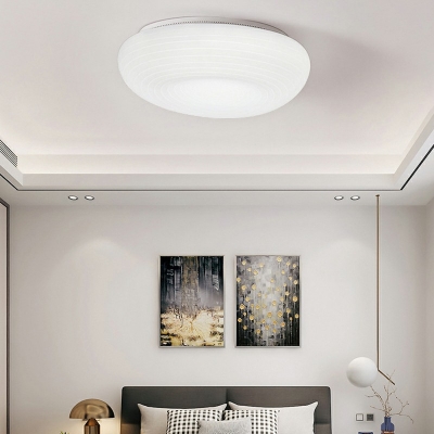 White Stone Ceiling Light LED Flush Light in 3 Colors Light for Study Room