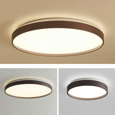 Bedroom LED Flushmount 2 Inchs Height Nordic Arcylic Thin Ceiling Flush Light with Round Shade