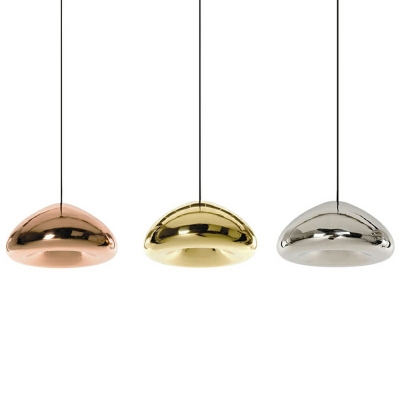 Designers LED Pendant Lights Mirror Glass Water Droplets Shape Suspension Fixture