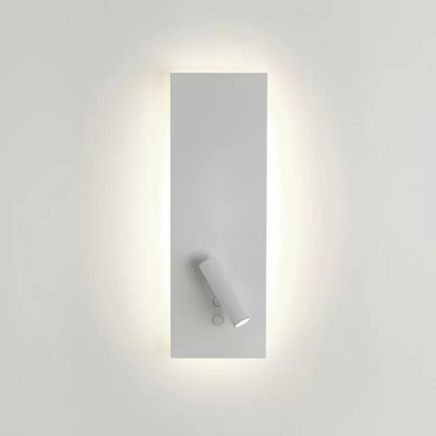 Rectangle Wall Sconce Lighting Simple Style 6 Inchs Height LED Wall Light with Rotatable Spotlight in Warm Light