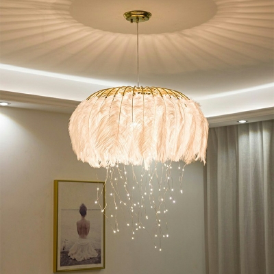 Feather Ceiling Chandelier Modernist with 39.5