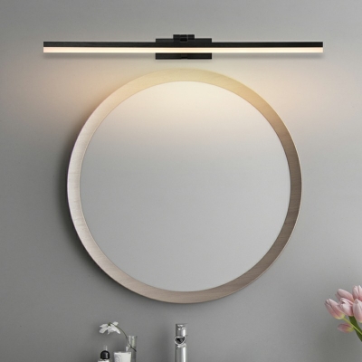Modern Black Finish Linear Acrylic LED Vanity Mirror Light for Bathroom