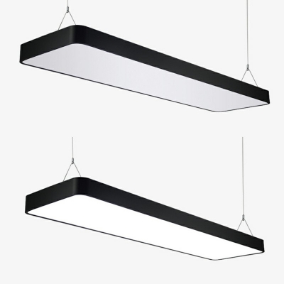 Modern Pendant Lamp Acrylic LED Rectangular Shape Pendant Ceiling Light Hanging Office Lights