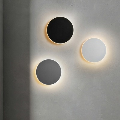 Modern Simple Round Sconce Lighting 8 Inchs Wide LED Ambient Lighting Wall Lighting Ideas for Study Room
