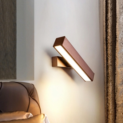 Rotatable Rectangle Wall Mount Reading Light Modern 2 Inchs Height Arcylic Indoor Wall Sconce Light for Bedroom