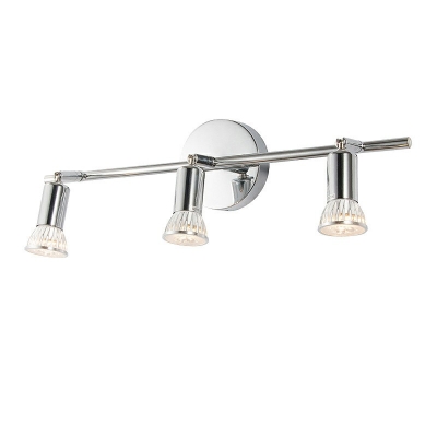 3-Lights Angle Adjustable LED Mirror Light Chrome Stainless Steel Vanity Light for Bathroom