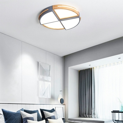 Bedroom LED Flushmount 2 Inchs Height Nordic Arcylic Thin Ceiling Flush Light with Cutted Round Shade