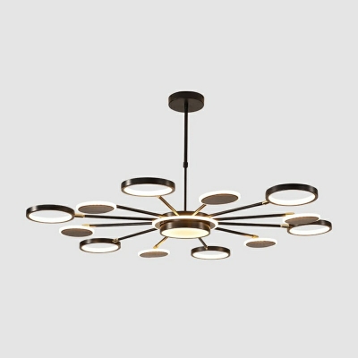 Branch Flushmount Lighting with Rings Shade Contemporary Ceiling Lamp in 3 Colors Light