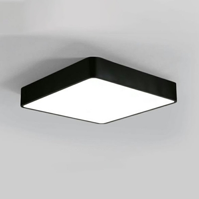 LED Acrylic Black Flush Ceiling Lights Contemporary Rectangular Shaped Office Flush Mount Lighting