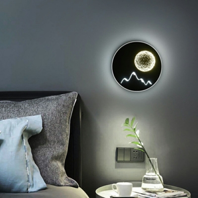 Lunar Eclipse LED Wall Lighting Ideas Modern Ambient Lighting Wall Lamp for Living Room