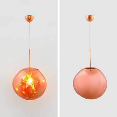 Modern Style Lava Chandelier Single Light Acrylic Suspension Pendant Lamp for Restaurant