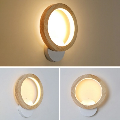 Modern Wall Mount Lighting with 2 Inchs Height Pattern LED Wood Sconce Lamp for Living Room