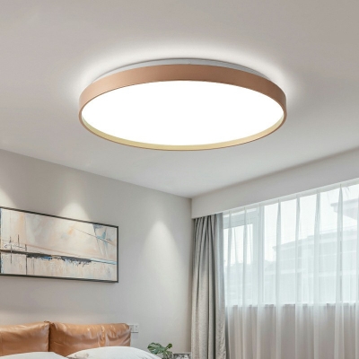 Bedroom LED Flushmount 2 Inchs Height Nordic Arcylic Thin Ceiling Flush Light with Round Shade