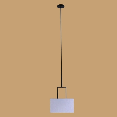 Black Fabric Pendant Lighting Macaron 13.5 Inchs Height Single Head Suspension Light for Dining Room