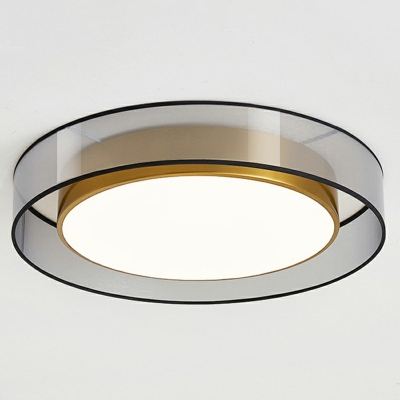 Brass Contemporary Modern Ceiling Light 3 Colors Light LED Light Round Acrylic Shade Ceiling Light Fixture for Living Room