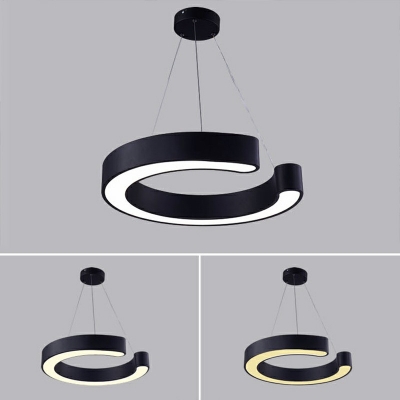 C Shape Ceiling Lamp Novelty Modern 3 Inchs Height LED Acrylic Suspension Pendant Light