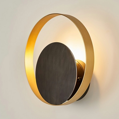 Circle Design Wall Light 1 Bulb Sconce 8.5 Inchs Height Modern Fashion Decoration Sconce Light Fixture in Brass