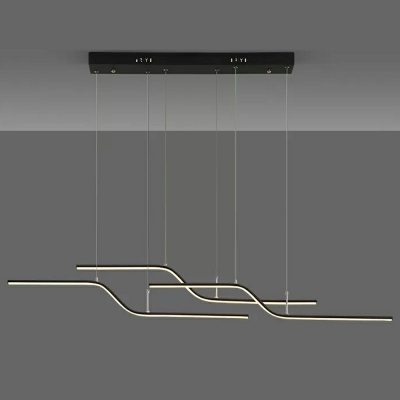 Modern Linear LED Chandelier 47.5