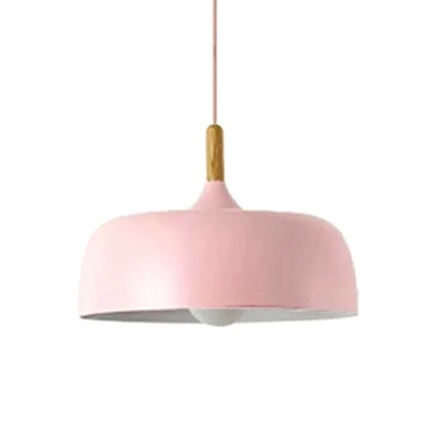 Nordic Minimalist Macaron Pendant Lamp Aluminum Alloy Lampshade Hanging for Cafe Shop