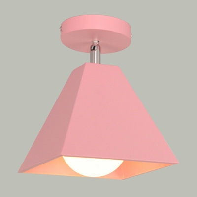 Nordic Style Macaron Ceiling Light Adjustable Lamp Head Metal Cone Shade for Cloakroom