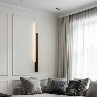 2-Linear Wall Light Modern Style 4 Inchs Height Metal Sconce Lighting for Bedroom Hallway